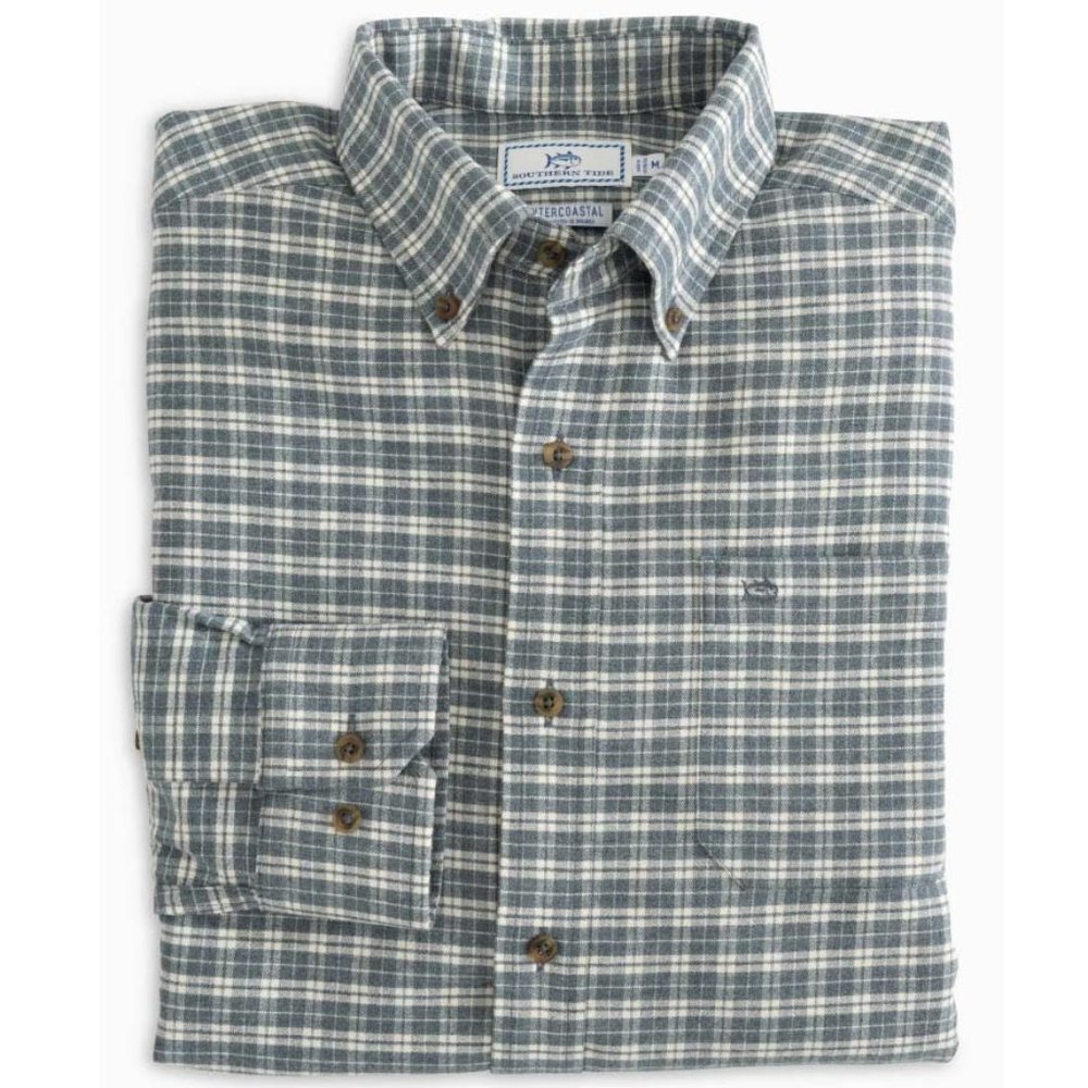 NWT Southern Tide Men's Canton Plaid Flannel  Intercoastal Sport Shirt Small S